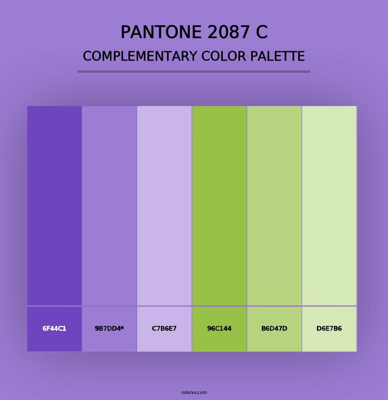 PANTONE 2087 C - Complementary Color Palette