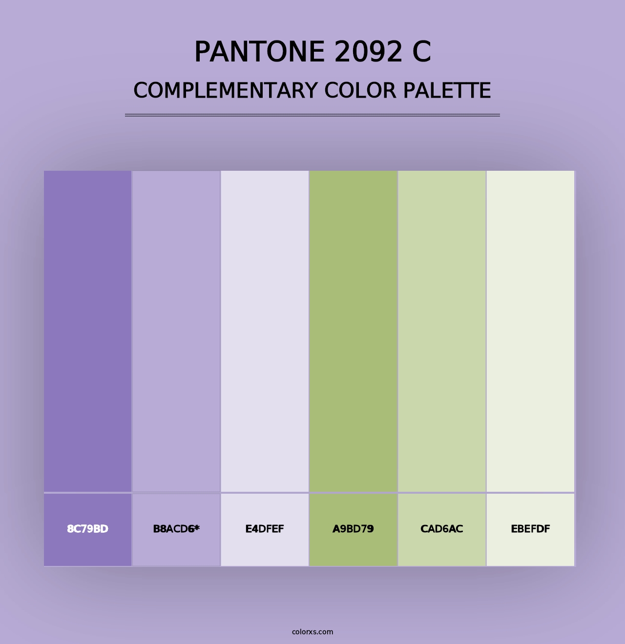 PANTONE 2092 C - Complementary Color Palette