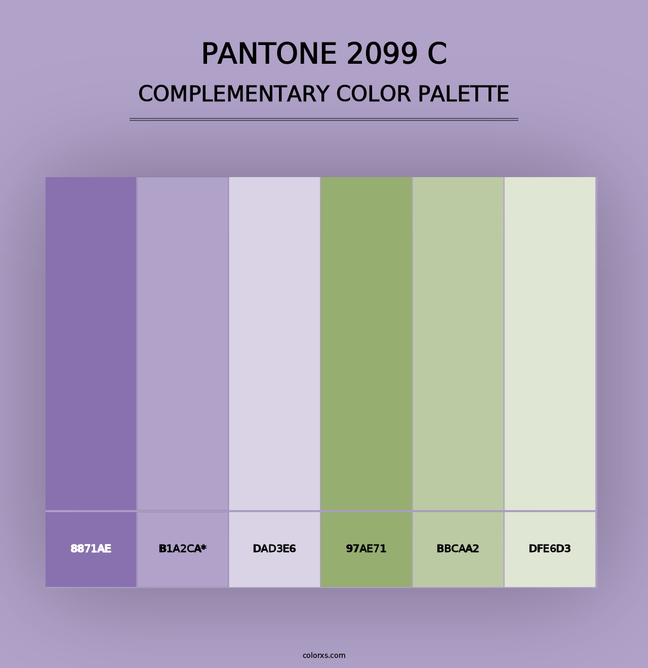 PANTONE 2099 C - Complementary Color Palette