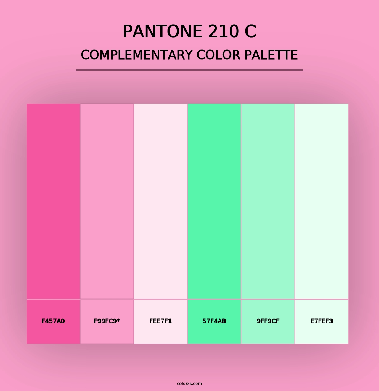 PANTONE 210 C - Complementary Color Palette