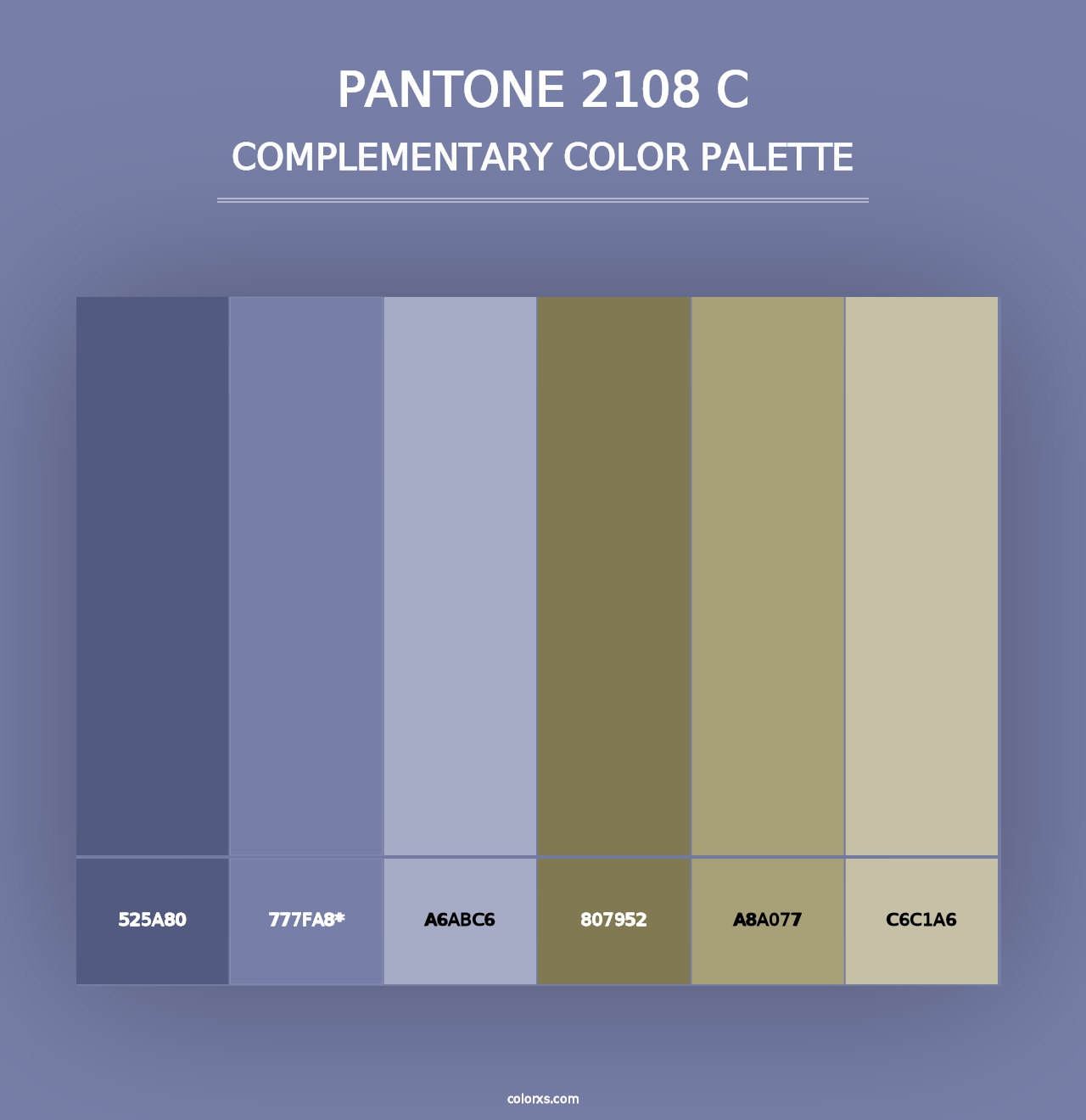 PANTONE 2108 C - Complementary Color Palette