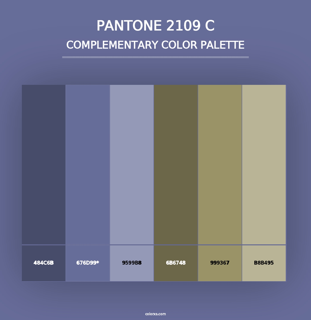 PANTONE 2109 C - Complementary Color Palette