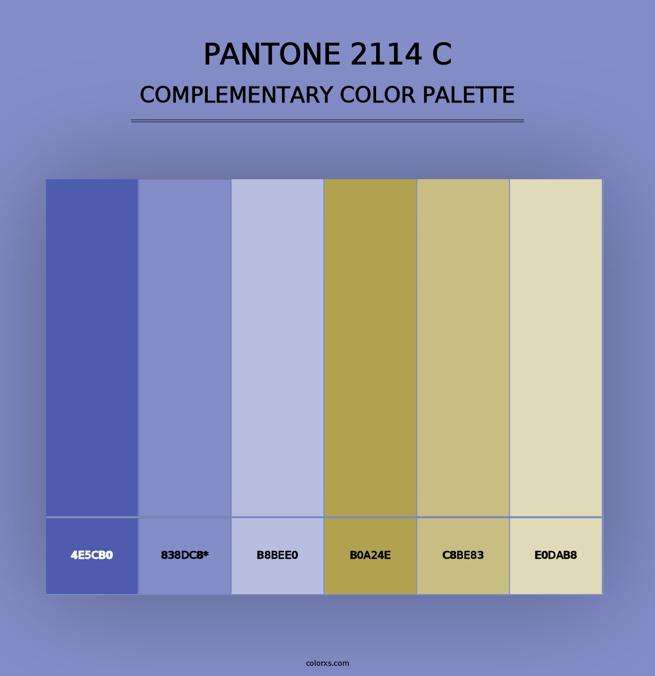 PANTONE 2114 C - Complementary Color Palette