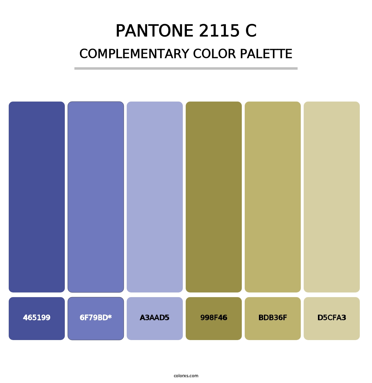 PANTONE 2115 C - Complementary Color Palette