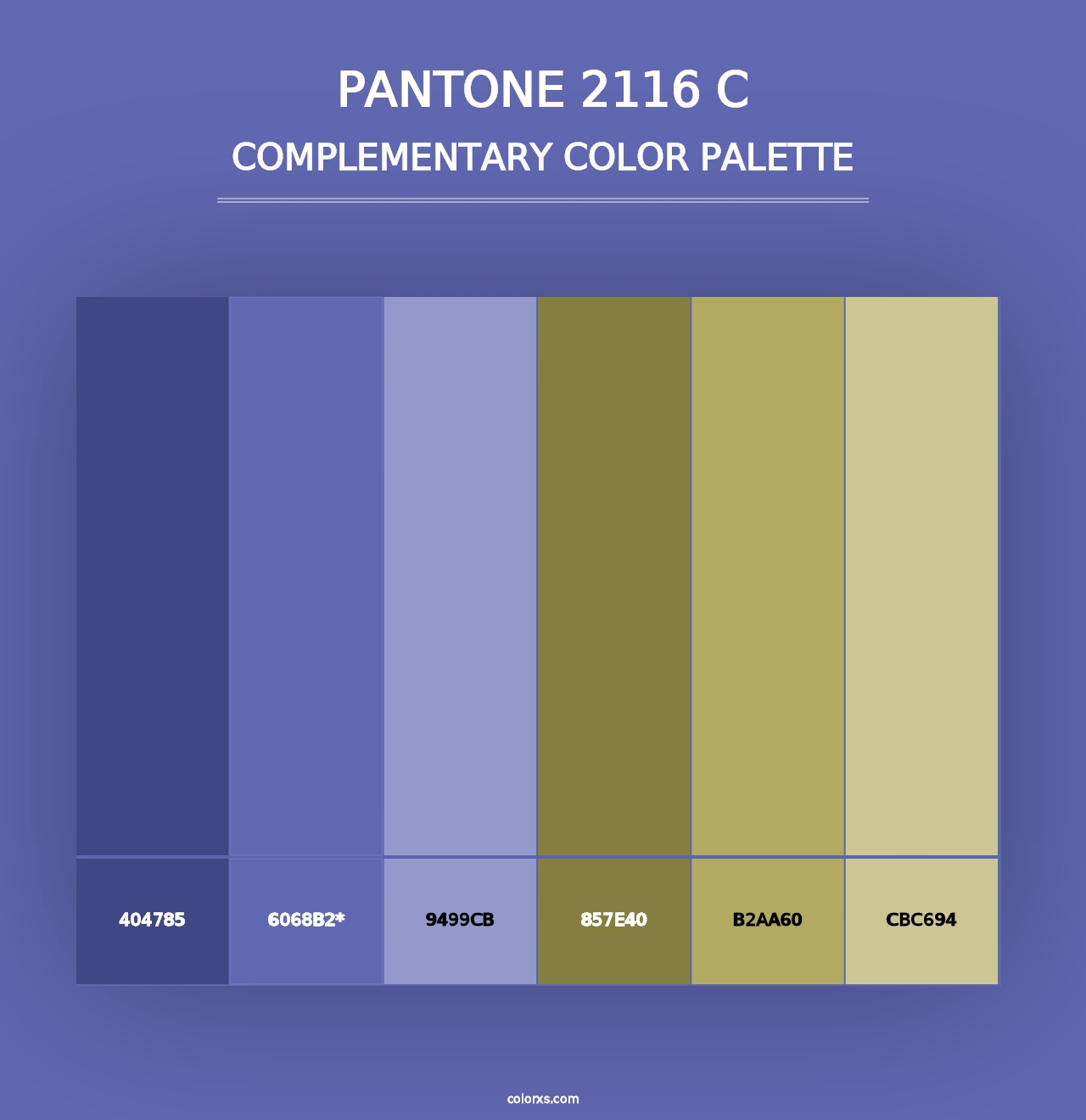 PANTONE 2116 C - Complementary Color Palette