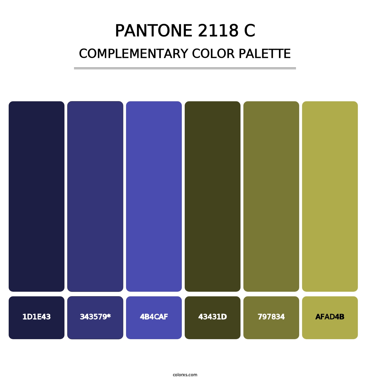 PANTONE 2118 C - Complementary Color Palette