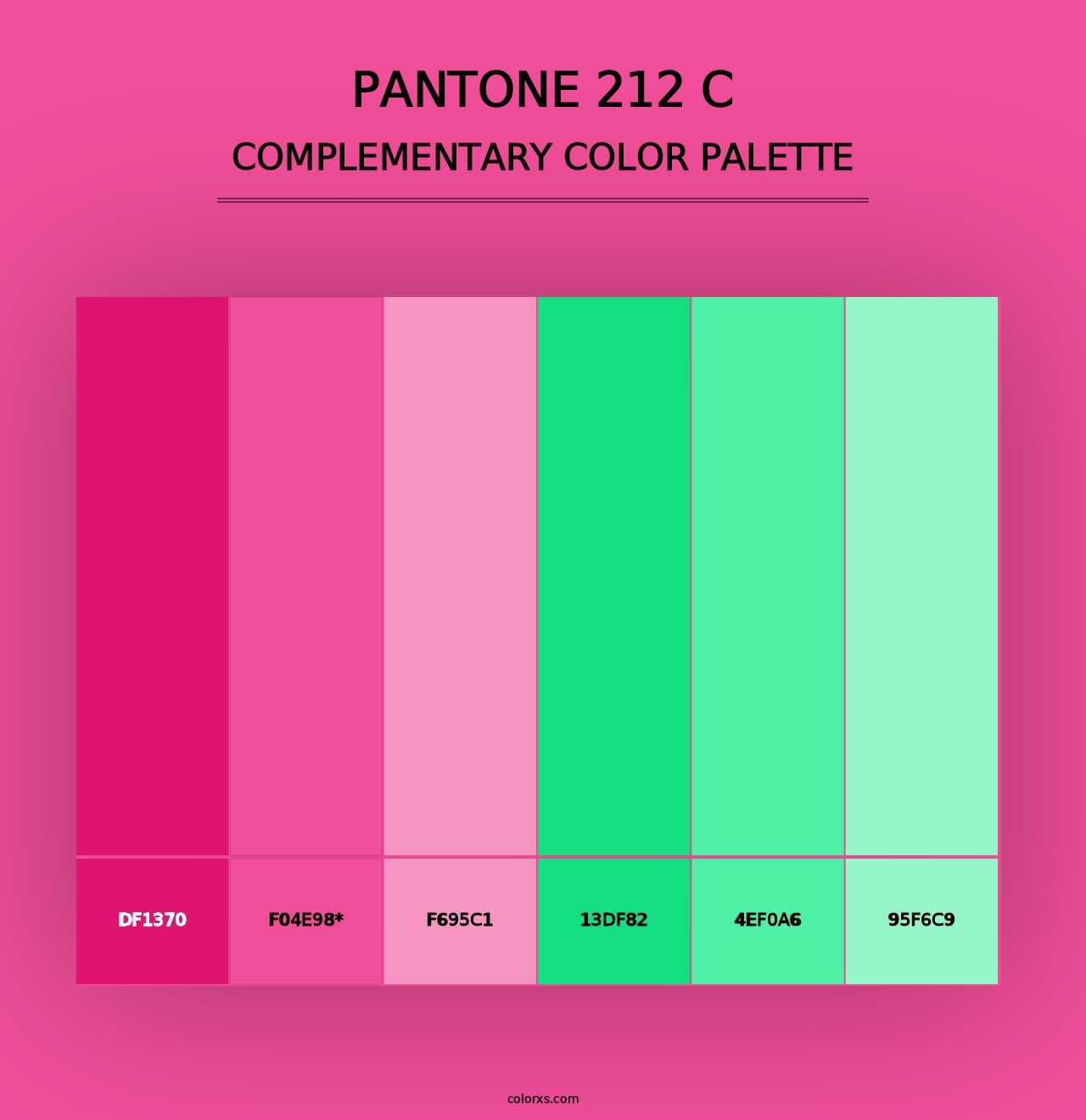 PANTONE 212 C - Complementary Color Palette