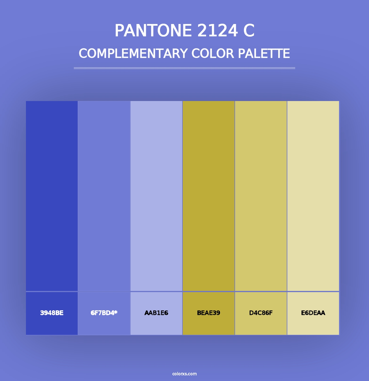 PANTONE 2124 C - Complementary Color Palette