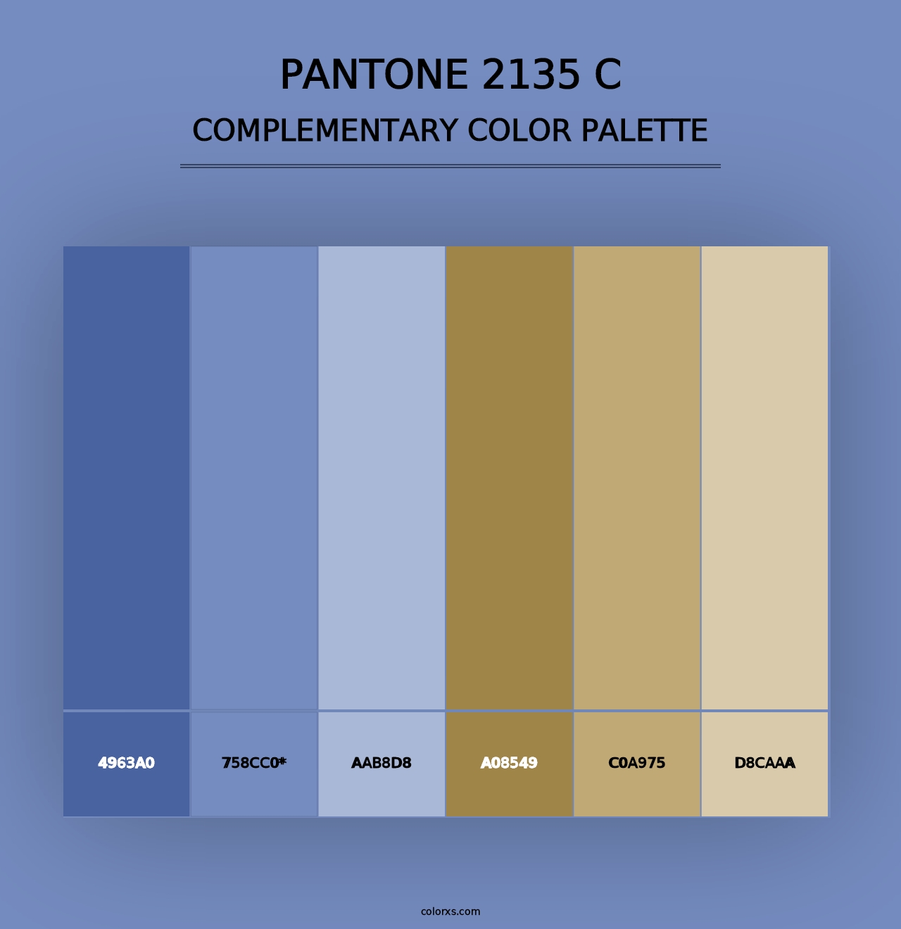 PANTONE 2135 C - Complementary Color Palette