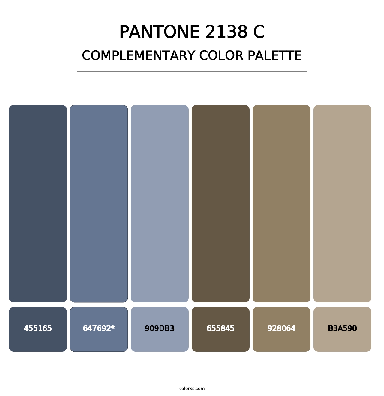 PANTONE 2138 C - Complementary Color Palette