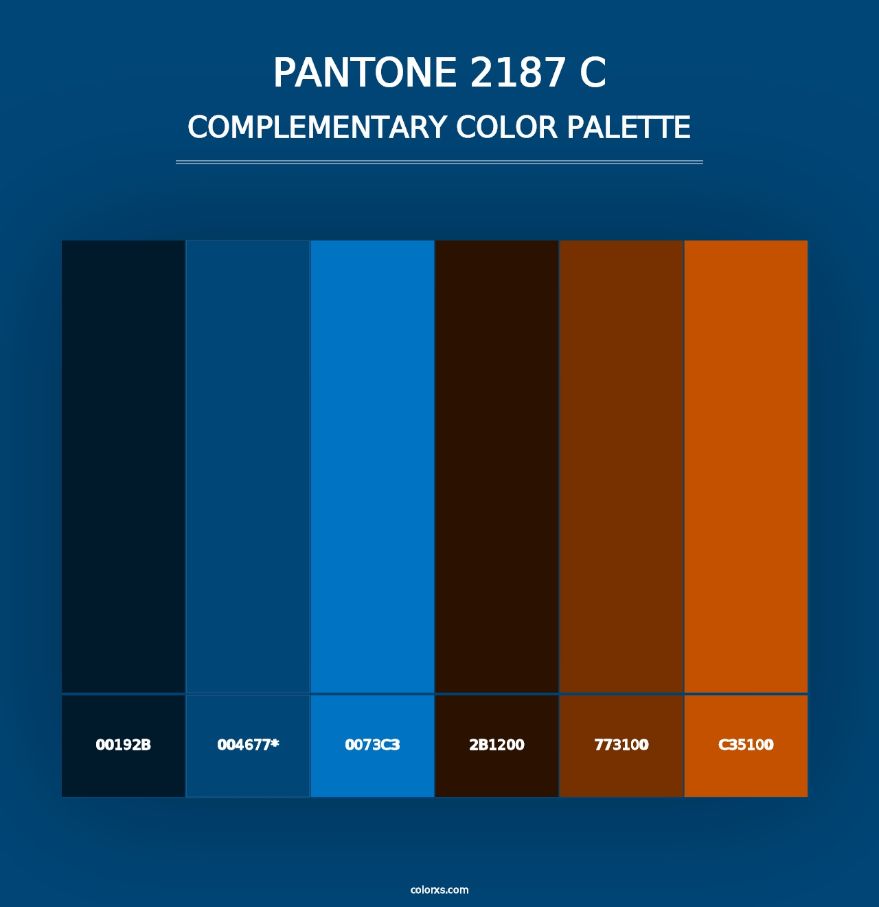 PANTONE 2187 C - Complementary Color Palette