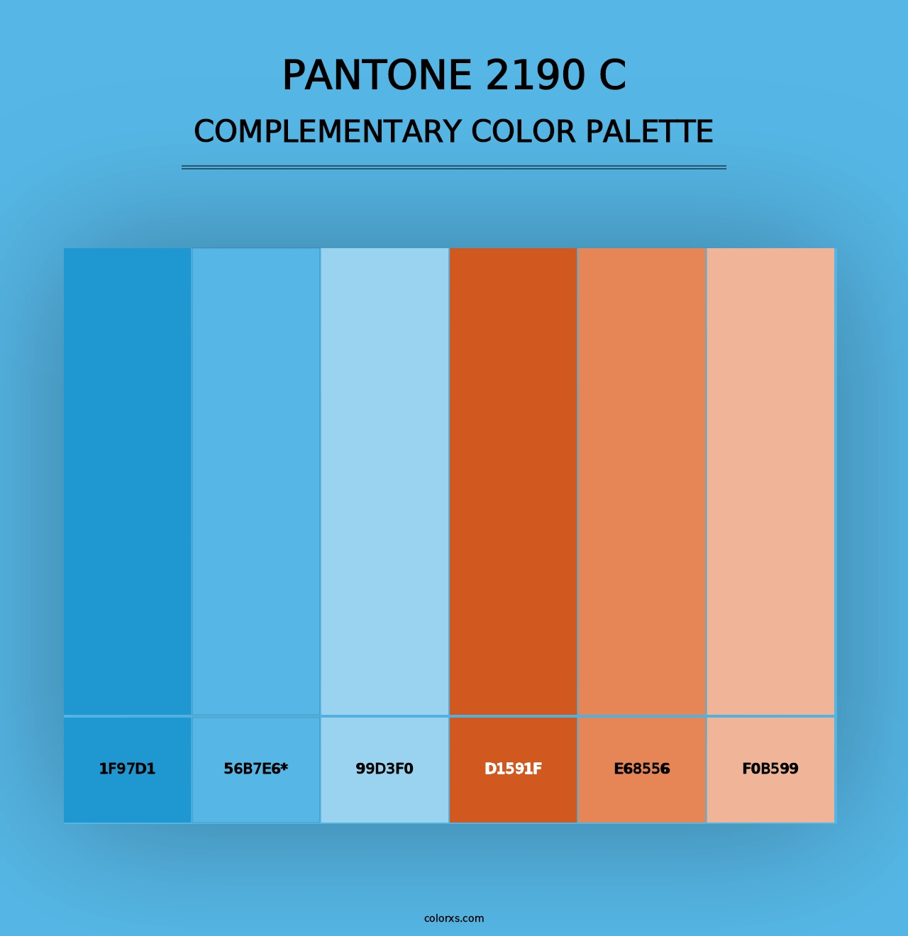 PANTONE 2190 C - Complementary Color Palette