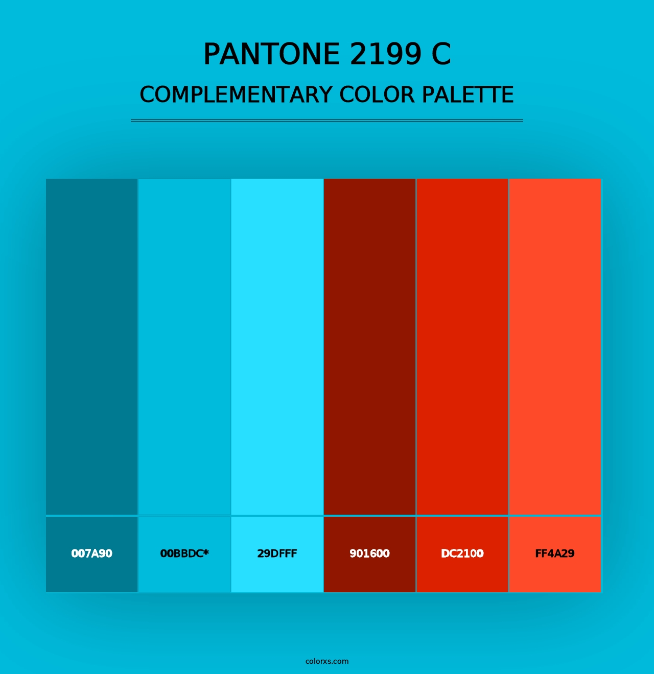 PANTONE 2199 C - Complementary Color Palette