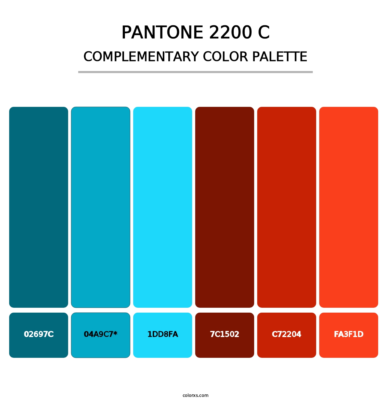 PANTONE 2200 C - Complementary Color Palette