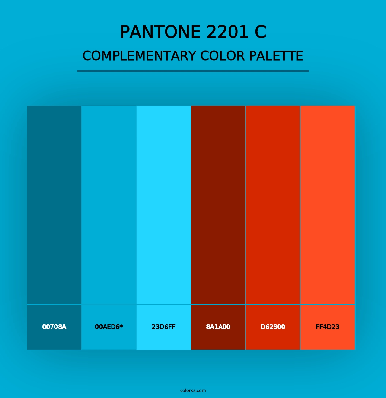 PANTONE 2201 C - Complementary Color Palette