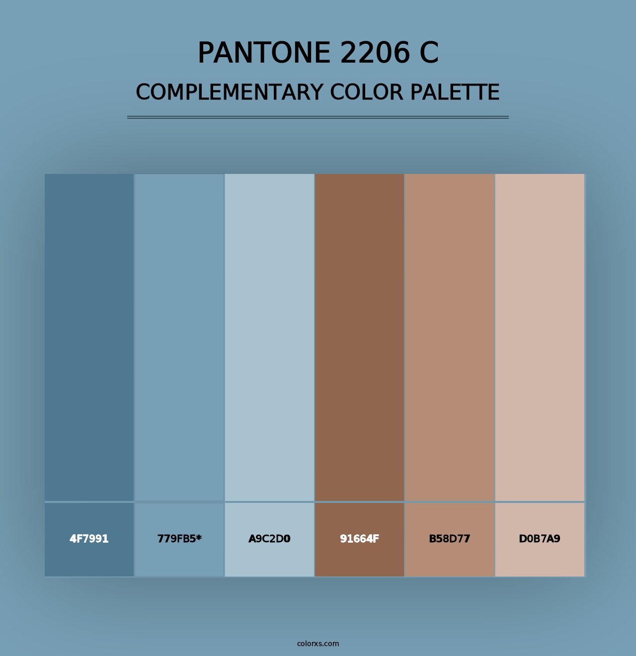 PANTONE 2206 C - Complementary Color Palette