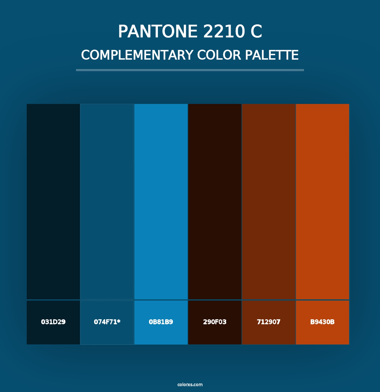 PANTONE 2210 C - Complementary Color Palette