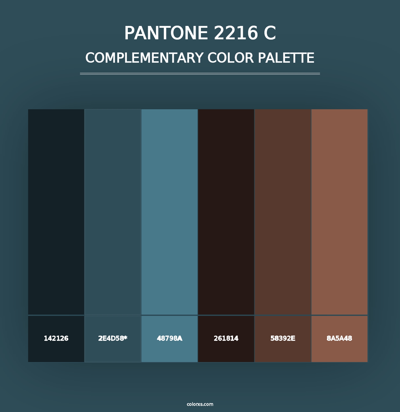 PANTONE 2216 C - Complementary Color Palette