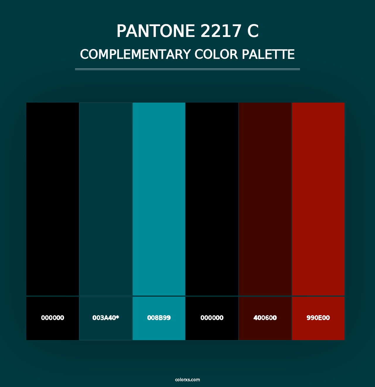 PANTONE 2217 C - Complementary Color Palette