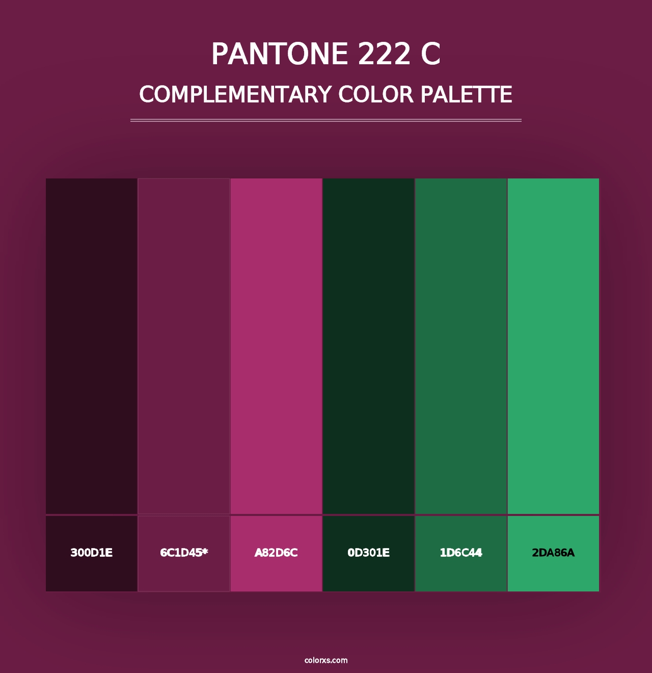 PANTONE 222 C - Complementary Color Palette