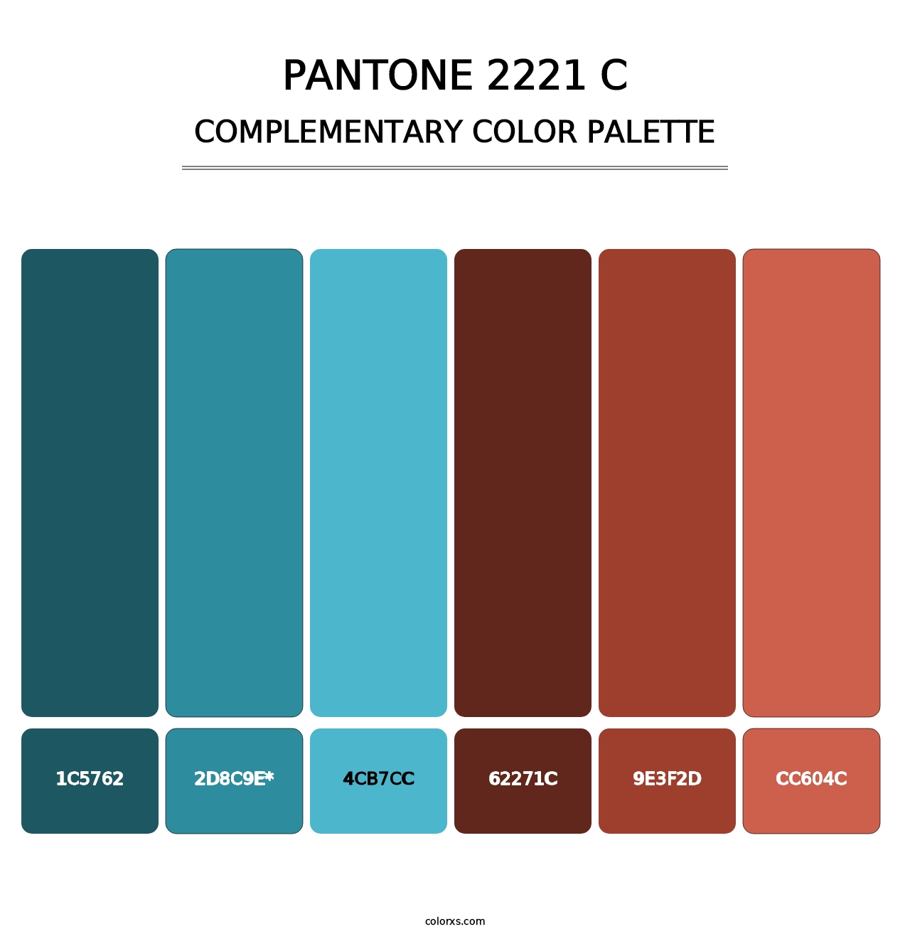 PANTONE 2221 C - Complementary Color Palette