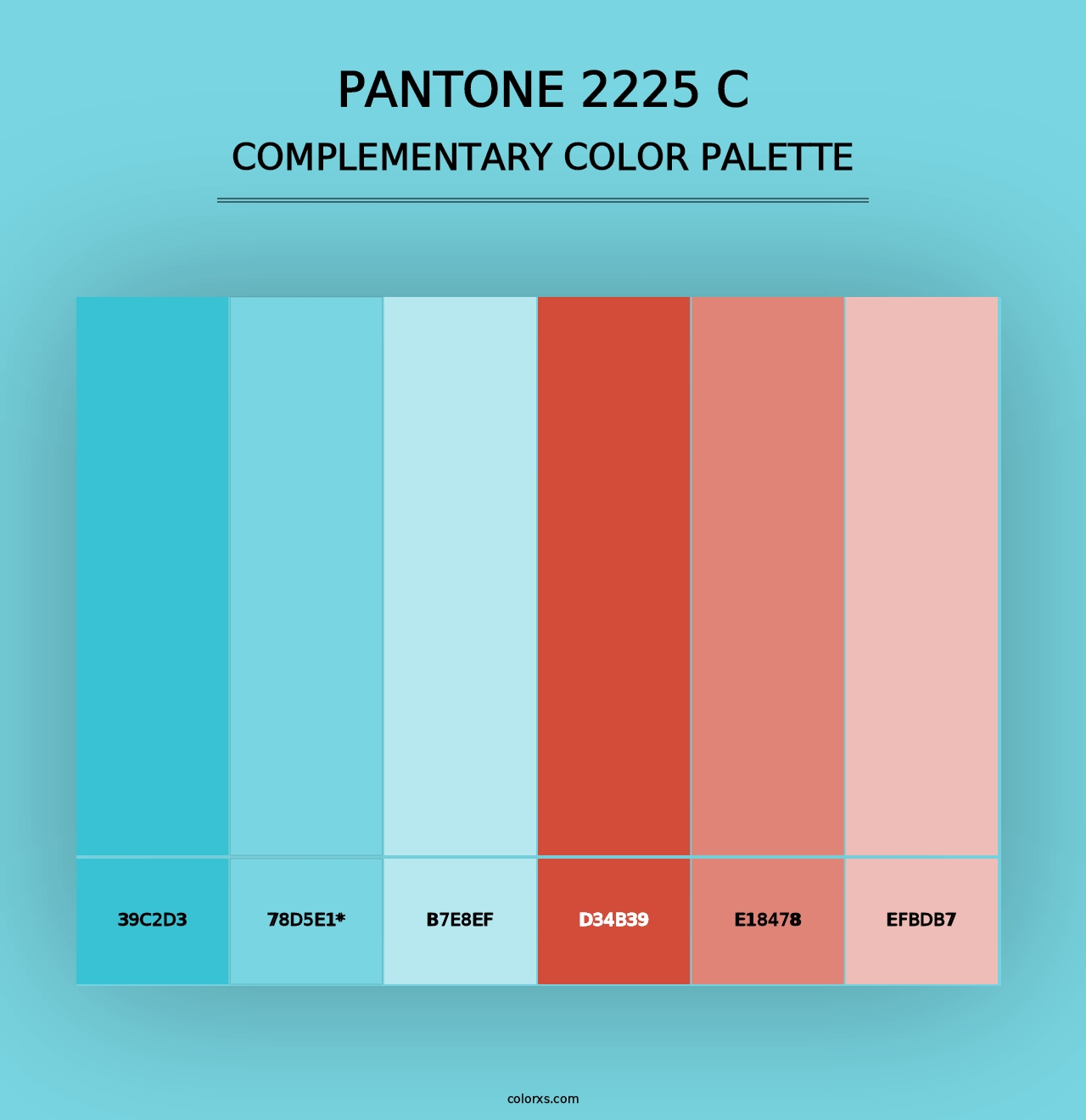 PANTONE 2225 C - Complementary Color Palette