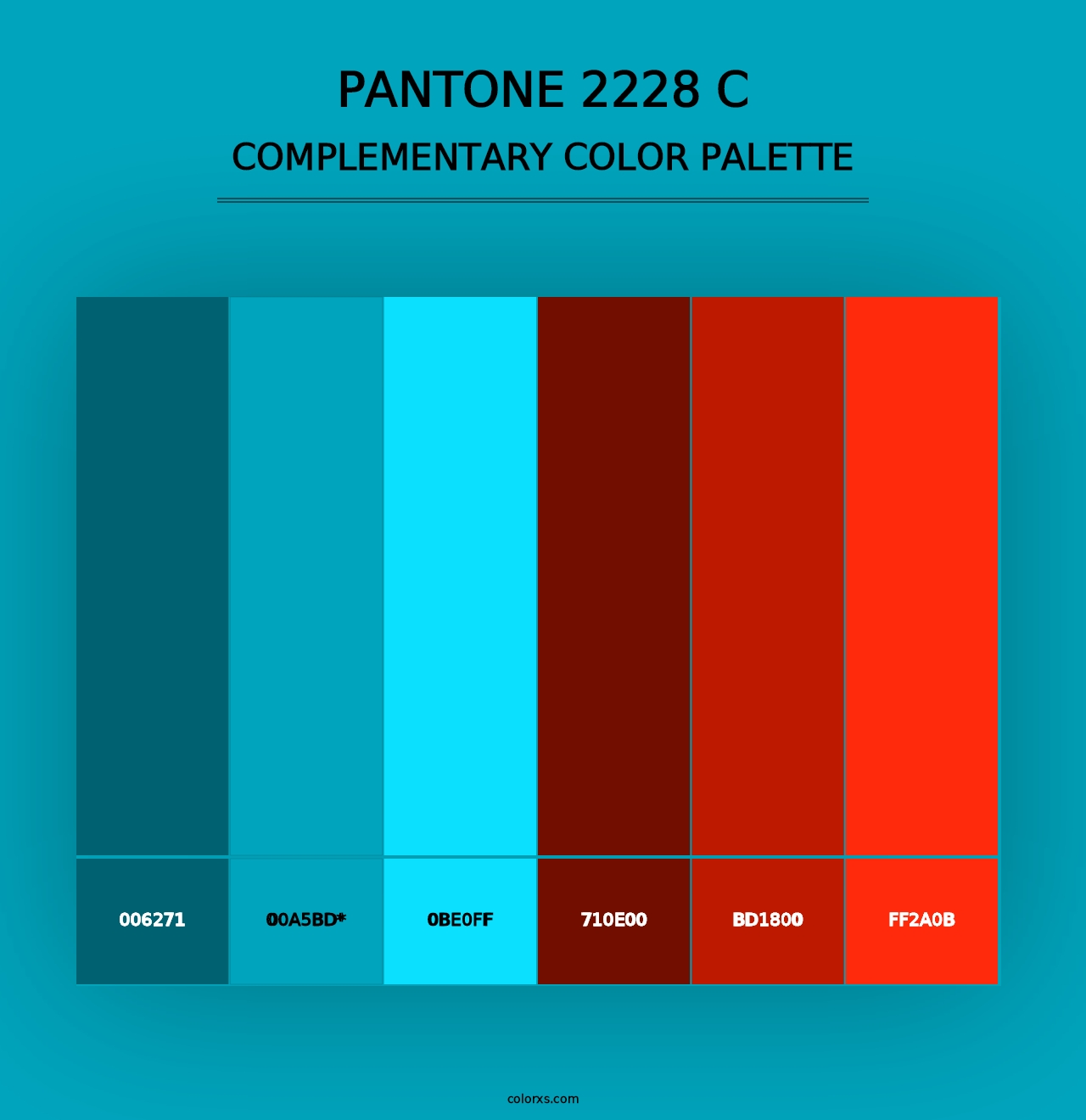 PANTONE 2228 C - Complementary Color Palette