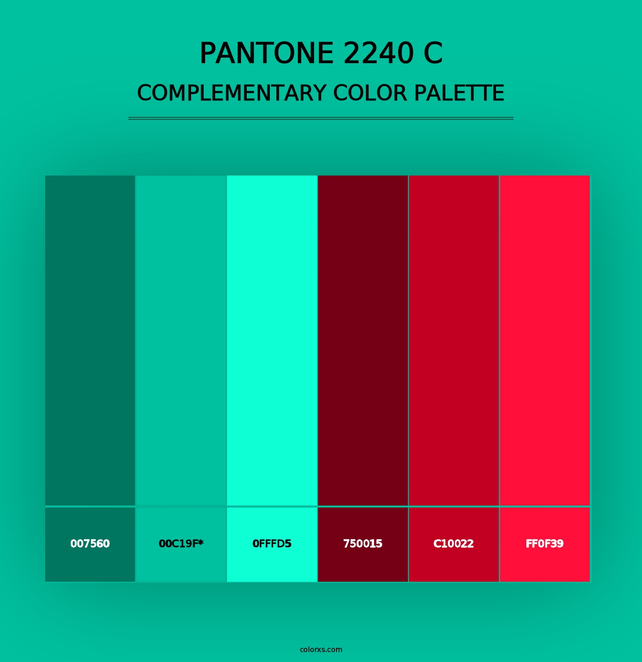 PANTONE 2240 C - Complementary Color Palette