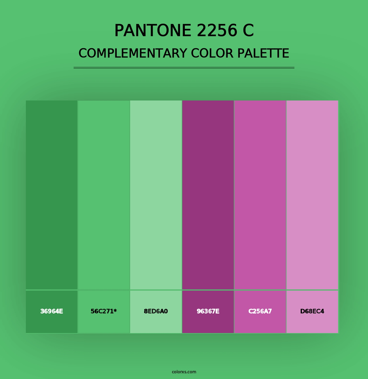 PANTONE 2256 C - Complementary Color Palette