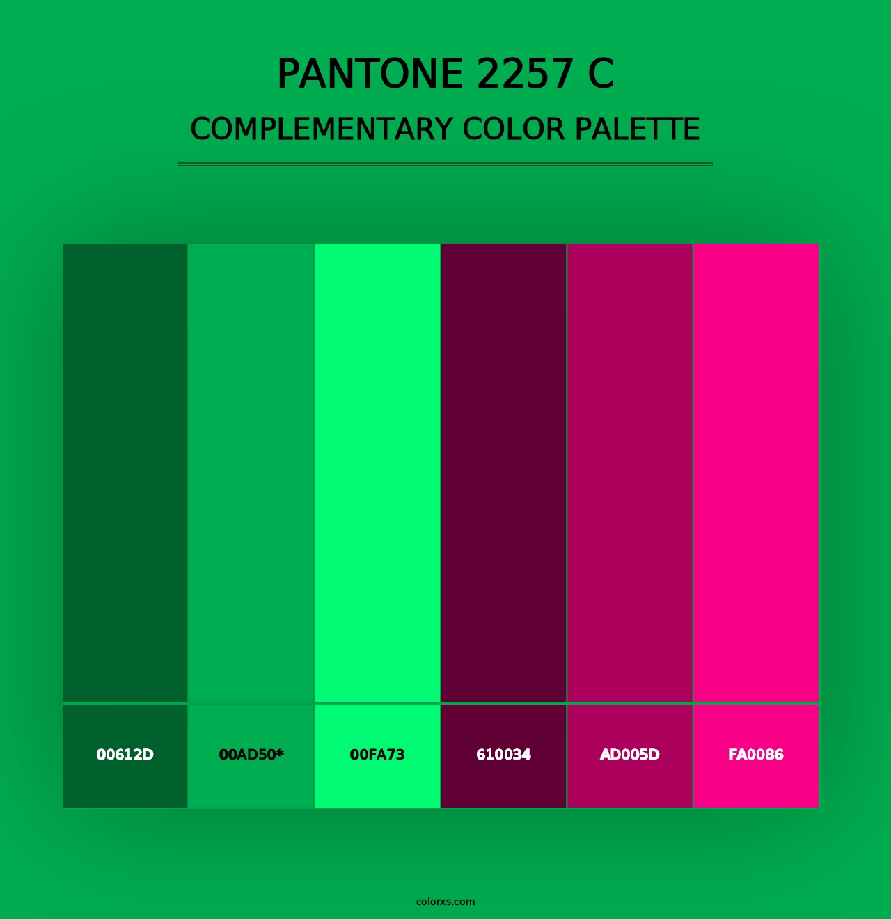 PANTONE 2257 C - Complementary Color Palette