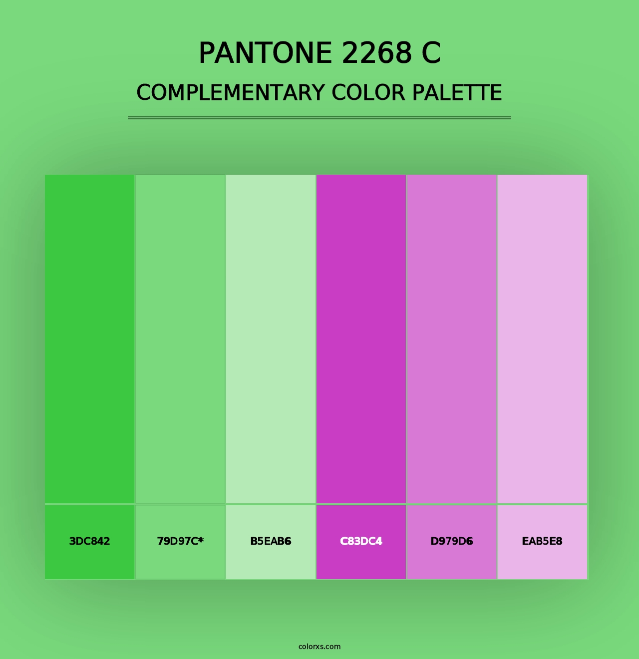 PANTONE 2268 C - Complementary Color Palette