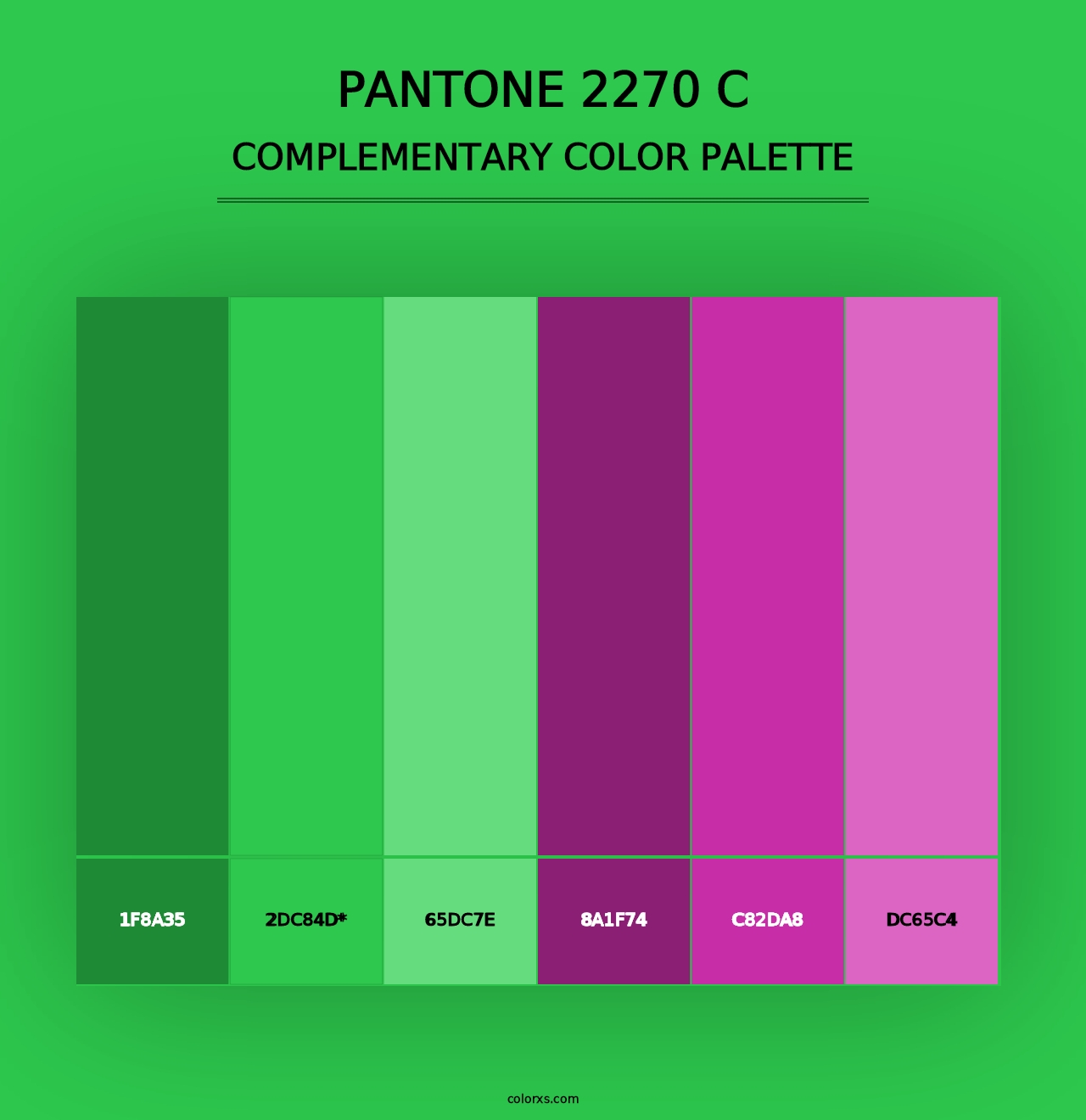 PANTONE 2270 C - Complementary Color Palette