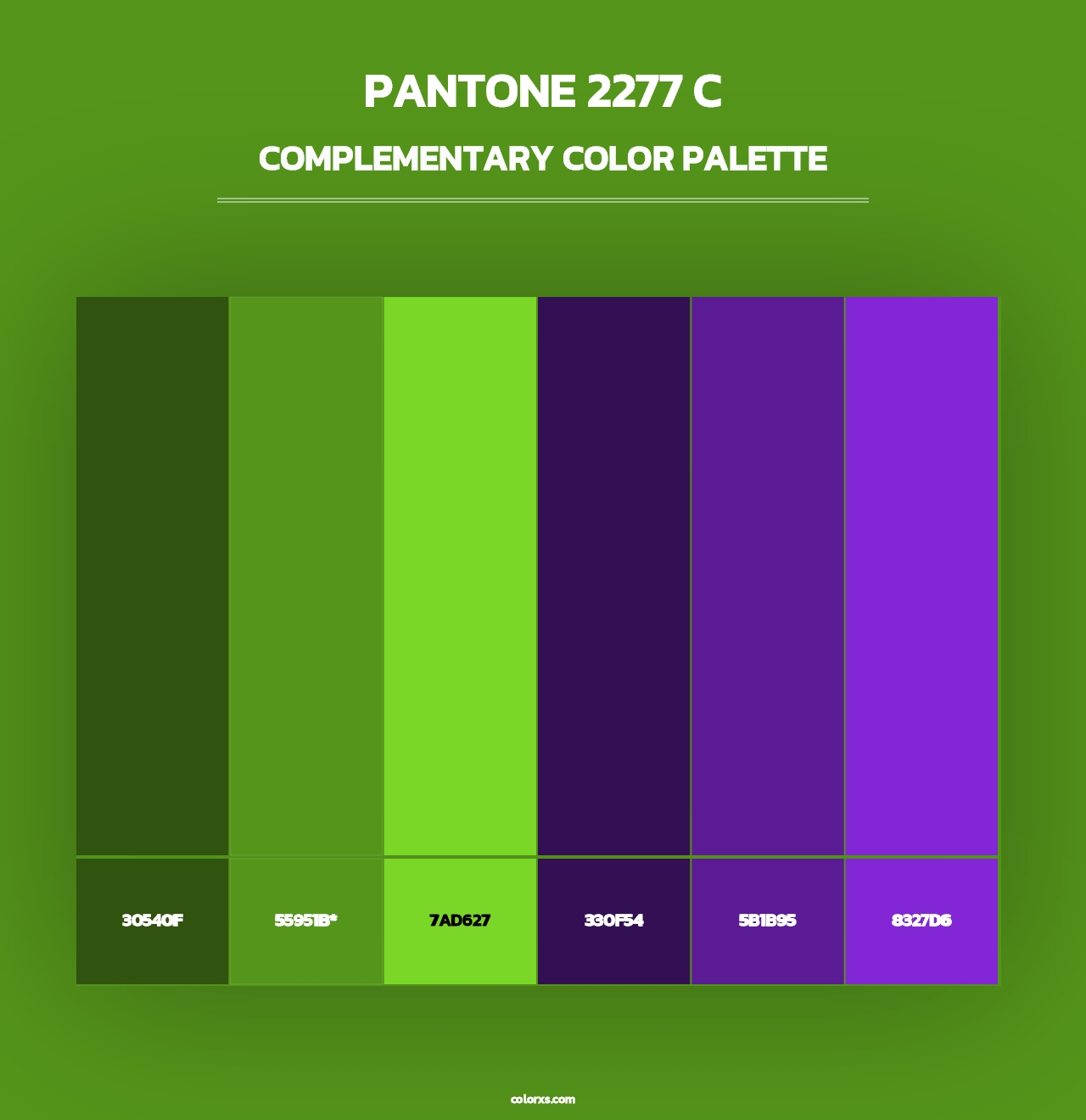 PANTONE 2277 C - Complementary Color Palette