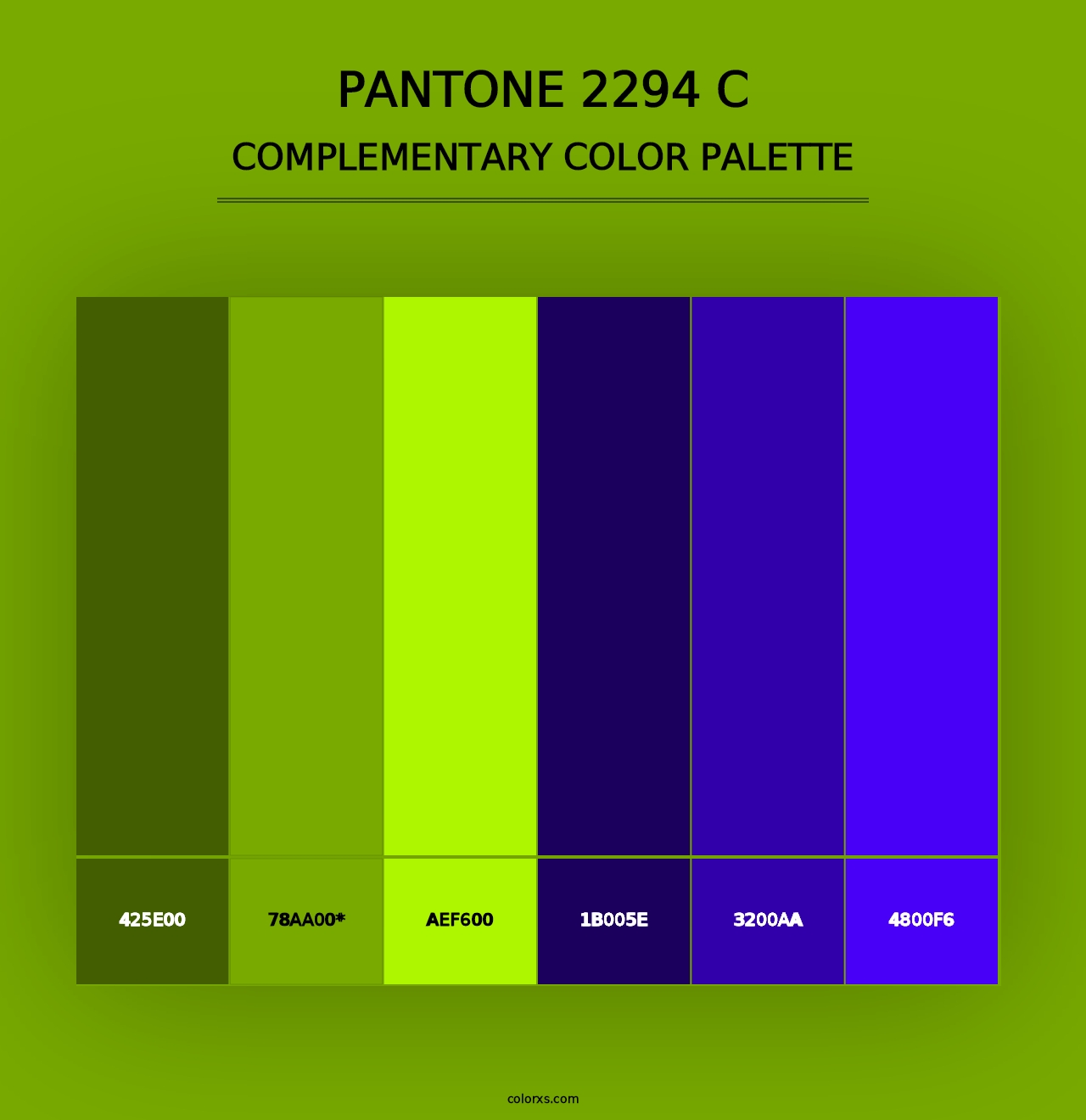 PANTONE 2294 C - Complementary Color Palette