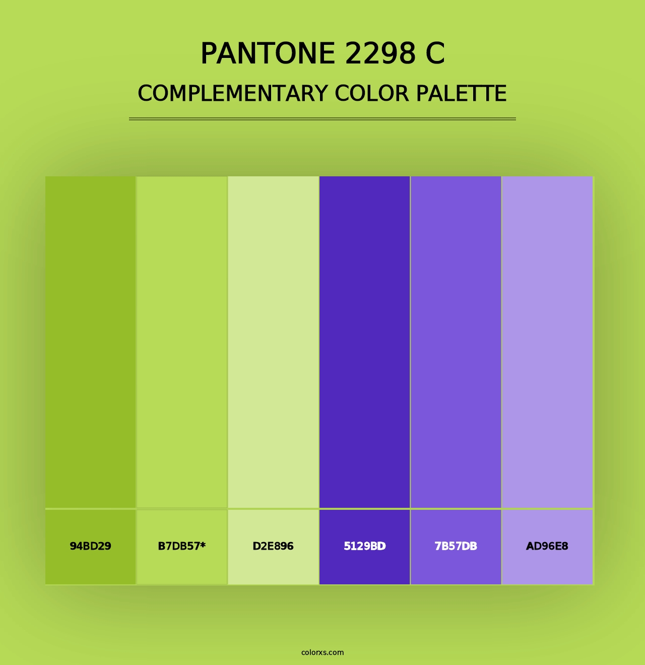 PANTONE 2298 C - Complementary Color Palette