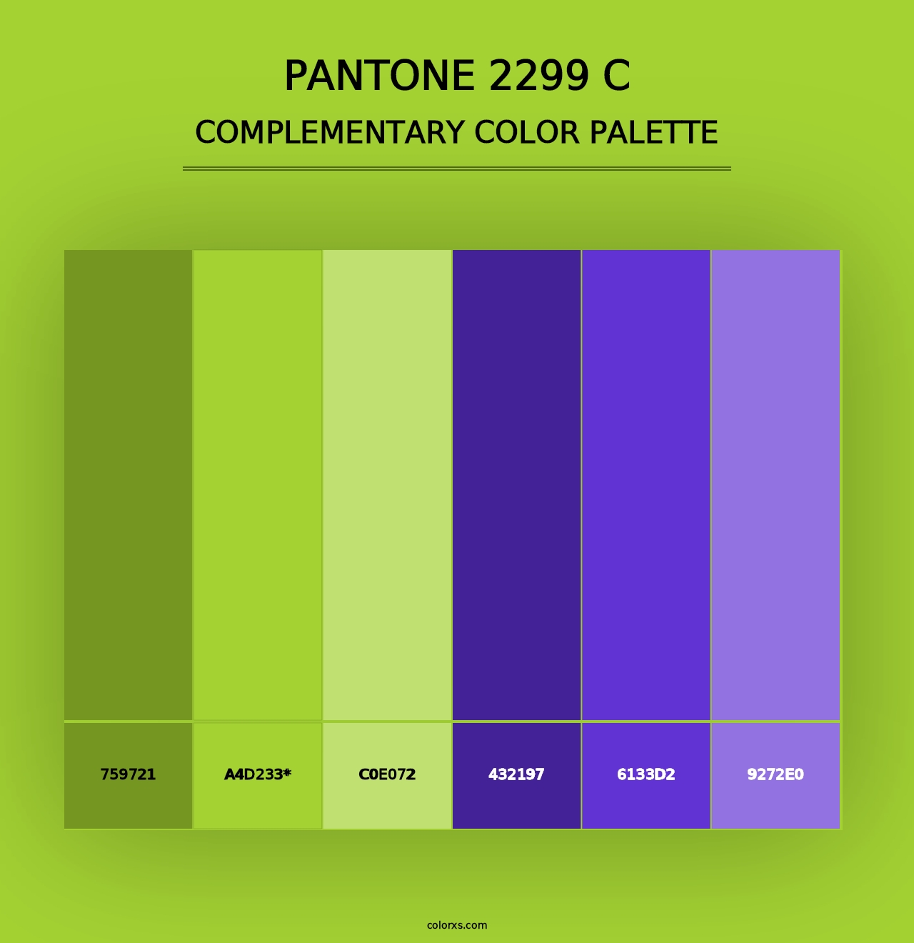 PANTONE 2299 C - Complementary Color Palette