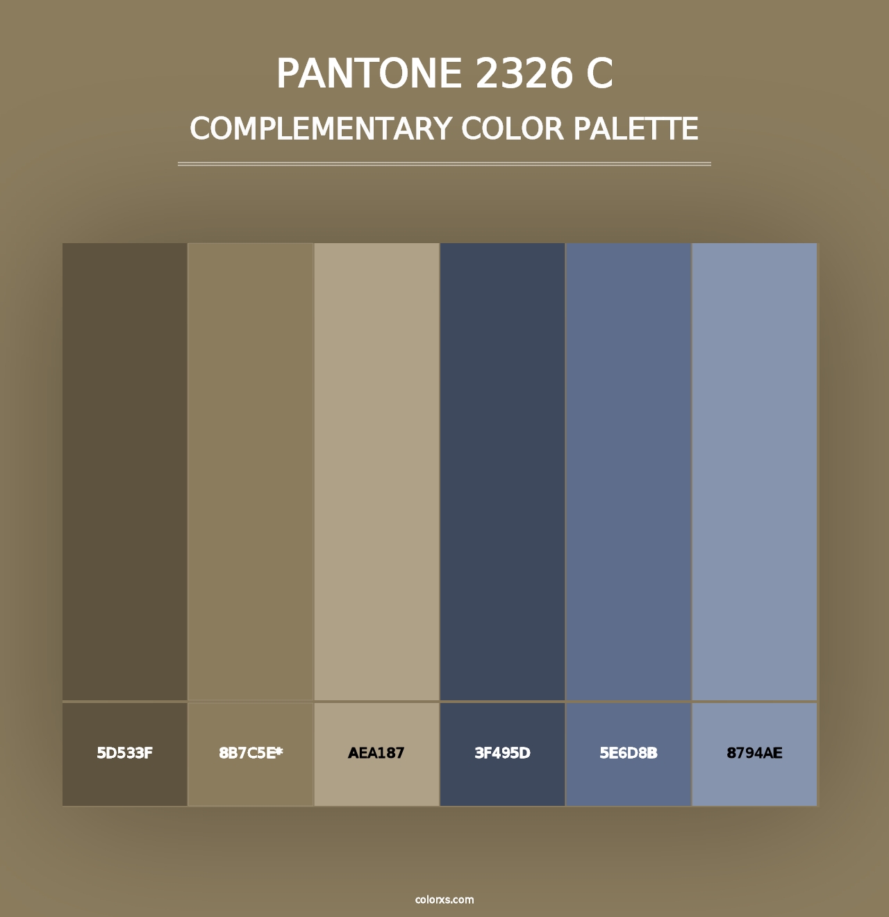 PANTONE 2326 C - Complementary Color Palette