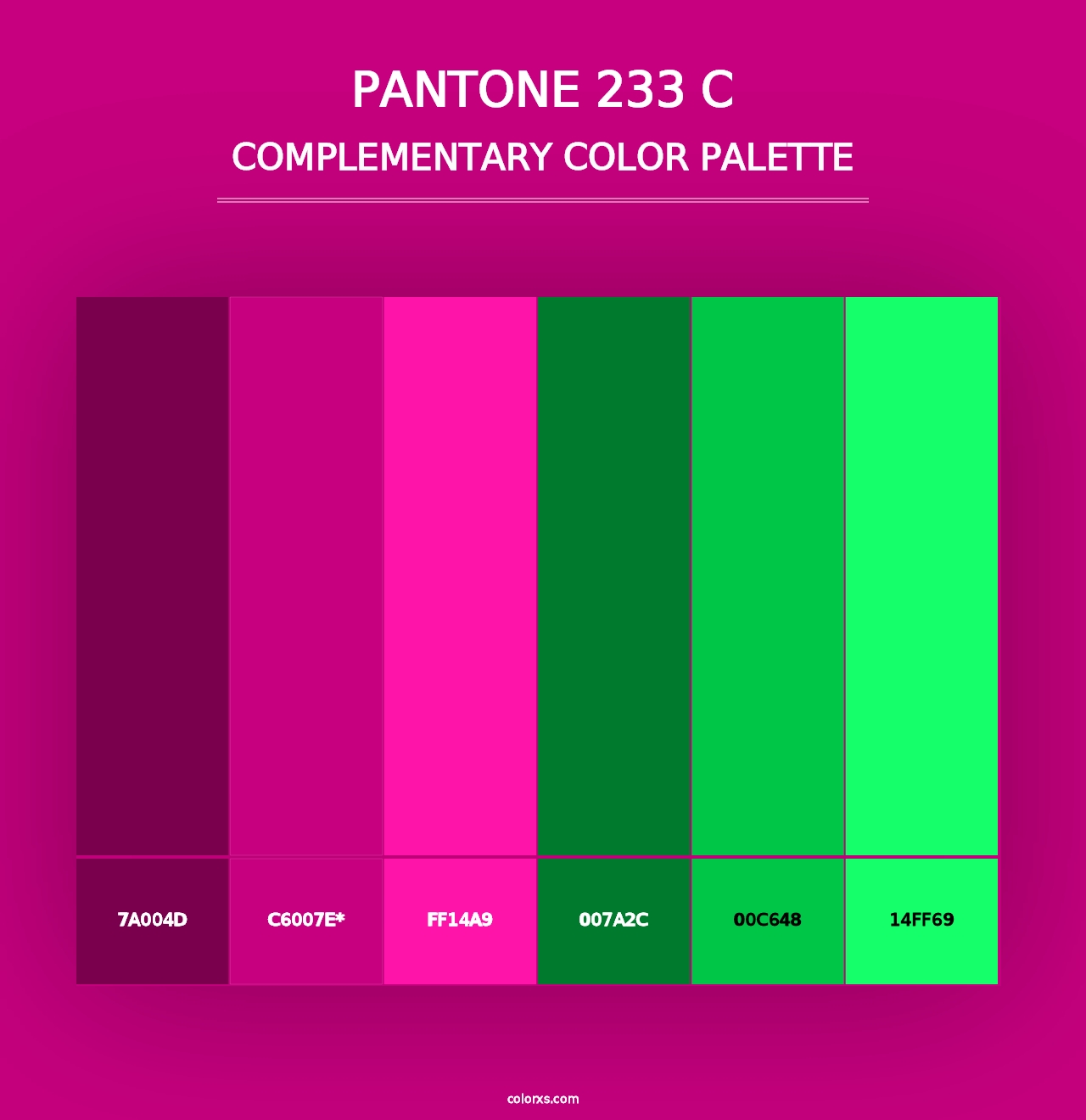 PANTONE 233 C - Complementary Color Palette