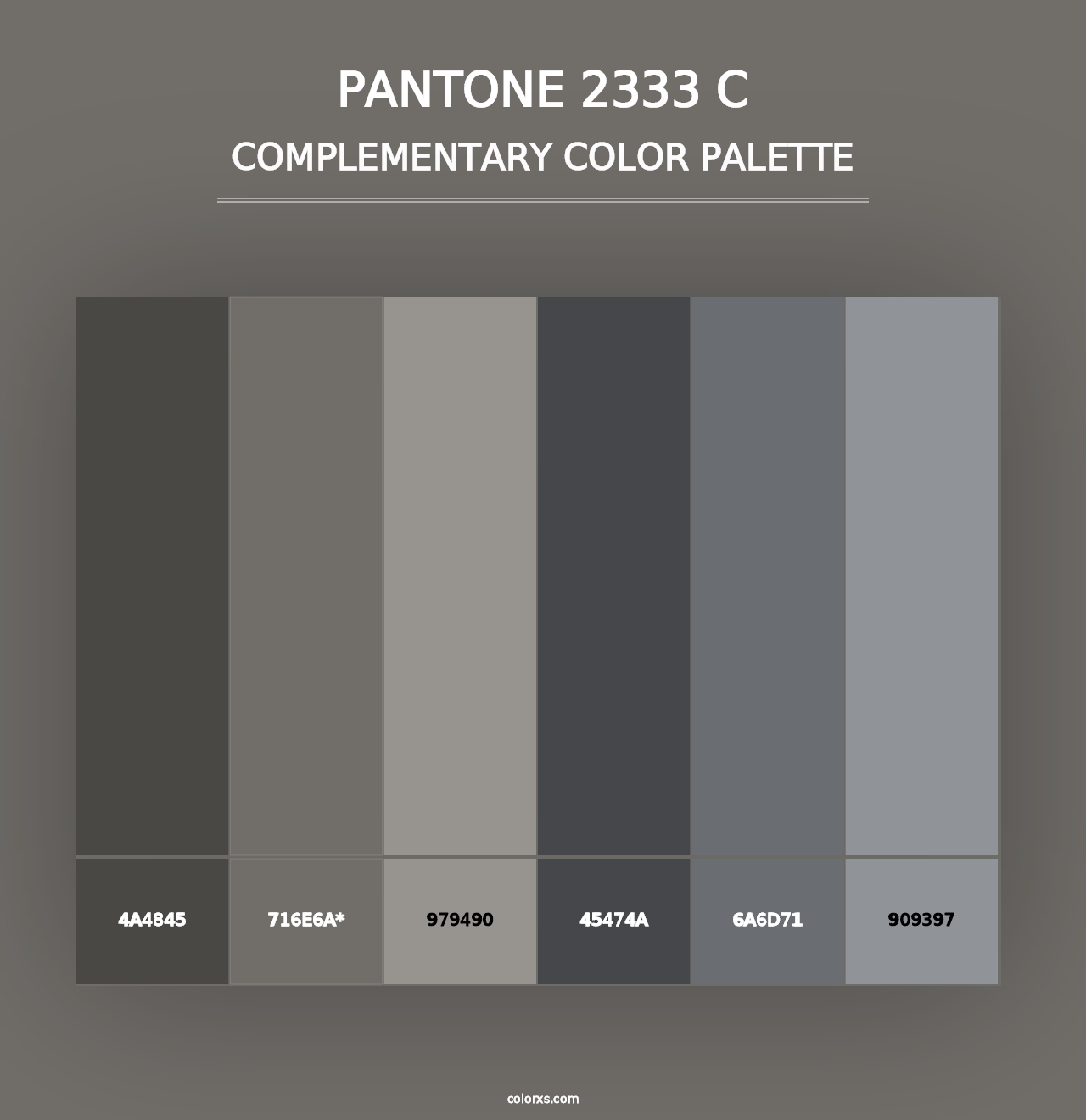 PANTONE 2333 C - Complementary Color Palette