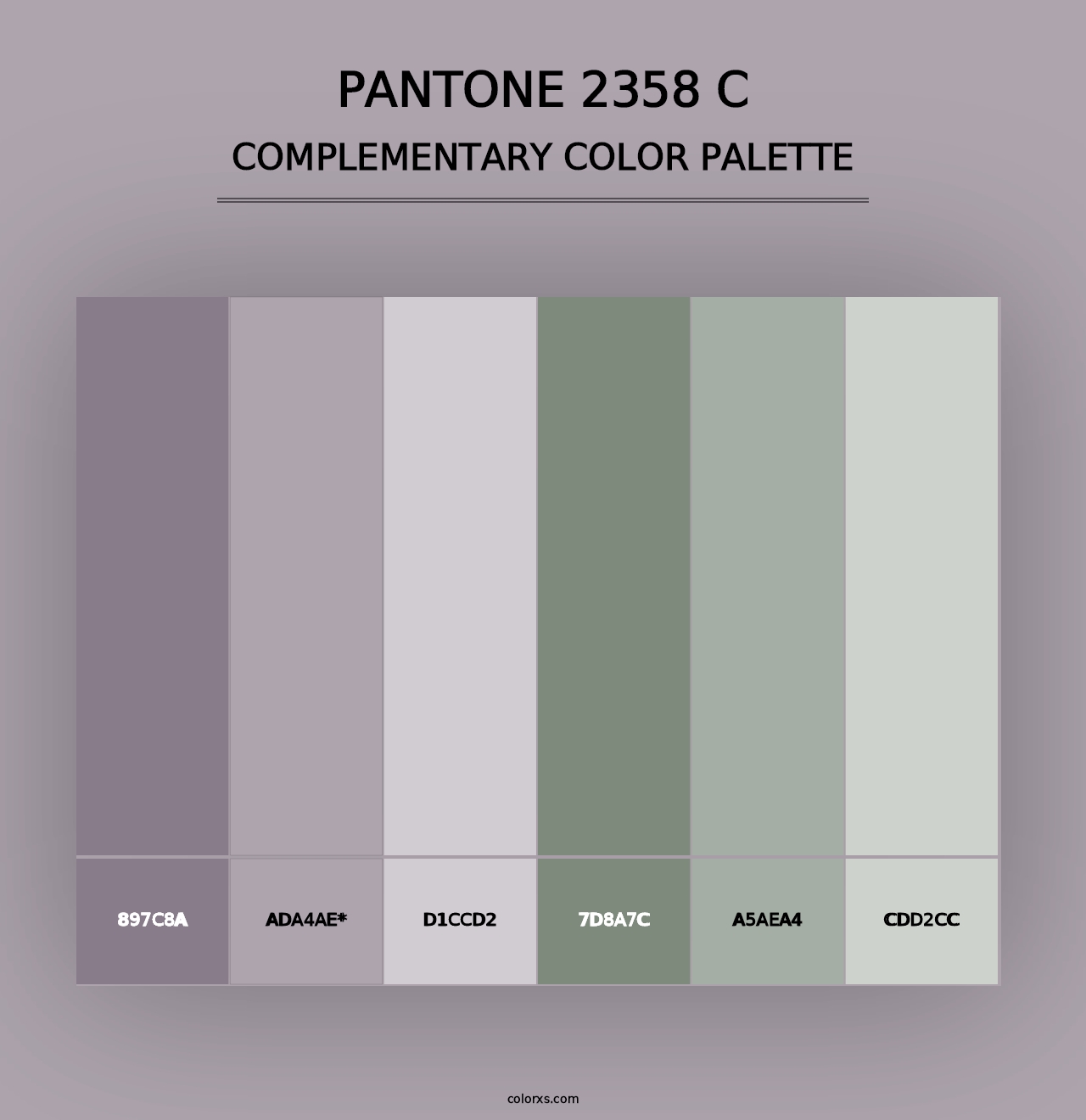 PANTONE 2358 C - Complementary Color Palette