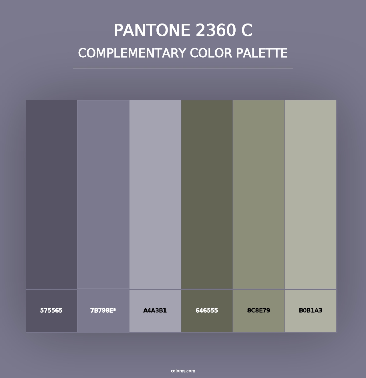 PANTONE 2360 C - Complementary Color Palette