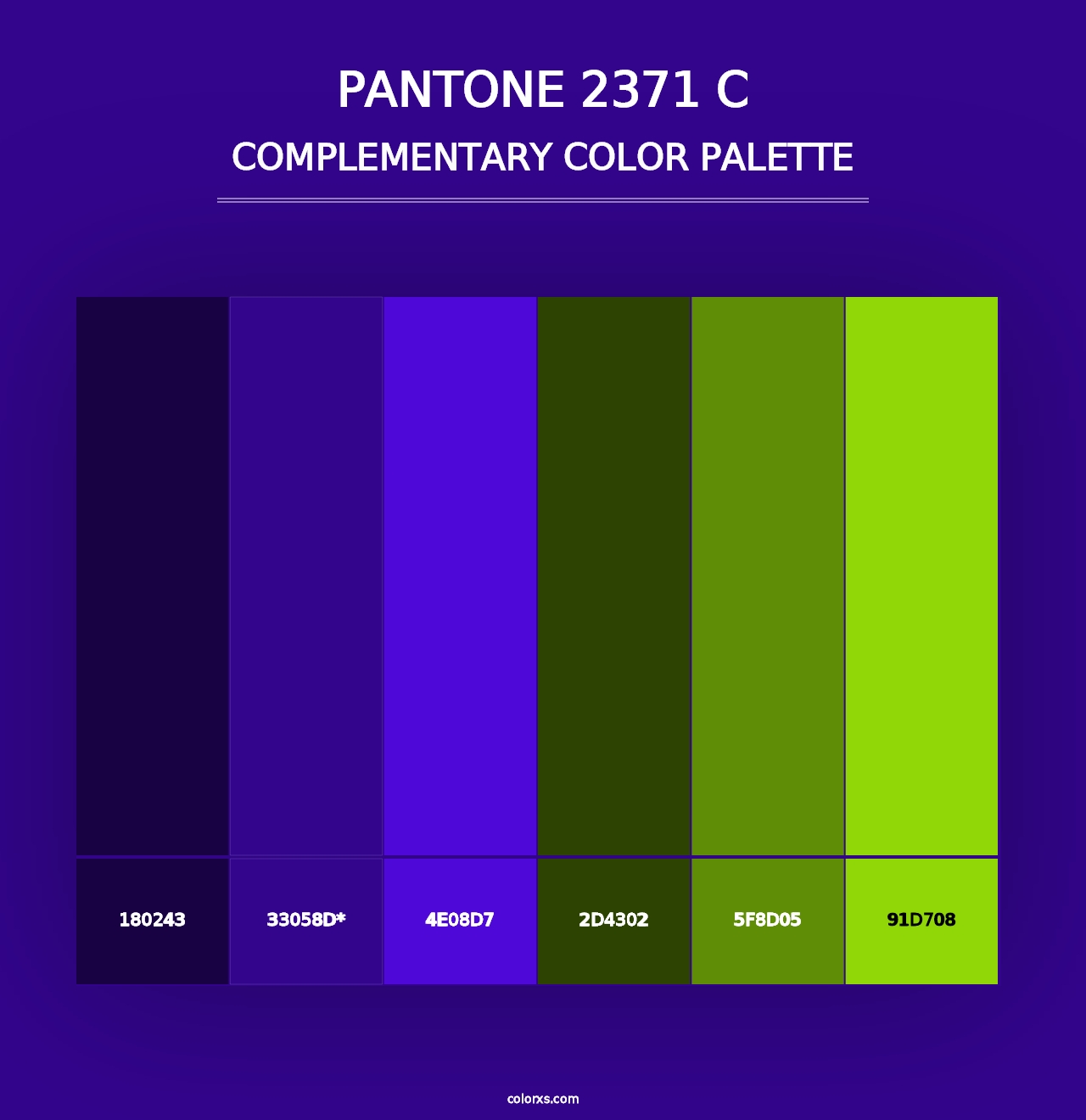 PANTONE 2371 C - Complementary Color Palette