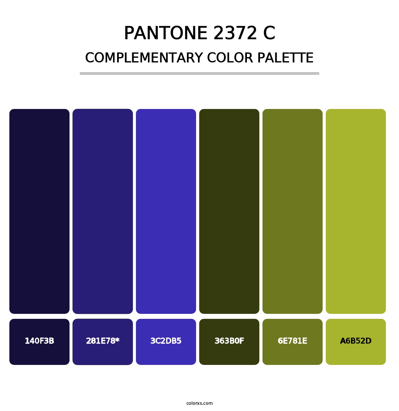 PANTONE 2372 C - Complementary Color Palette