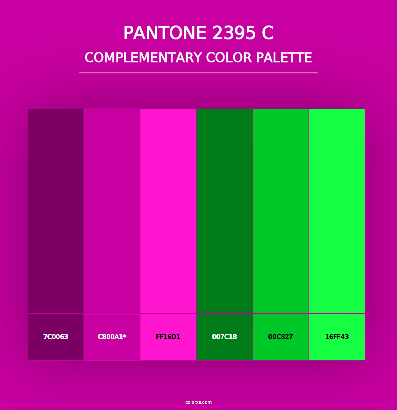 PANTONE 2395 C - Complementary Color Palette