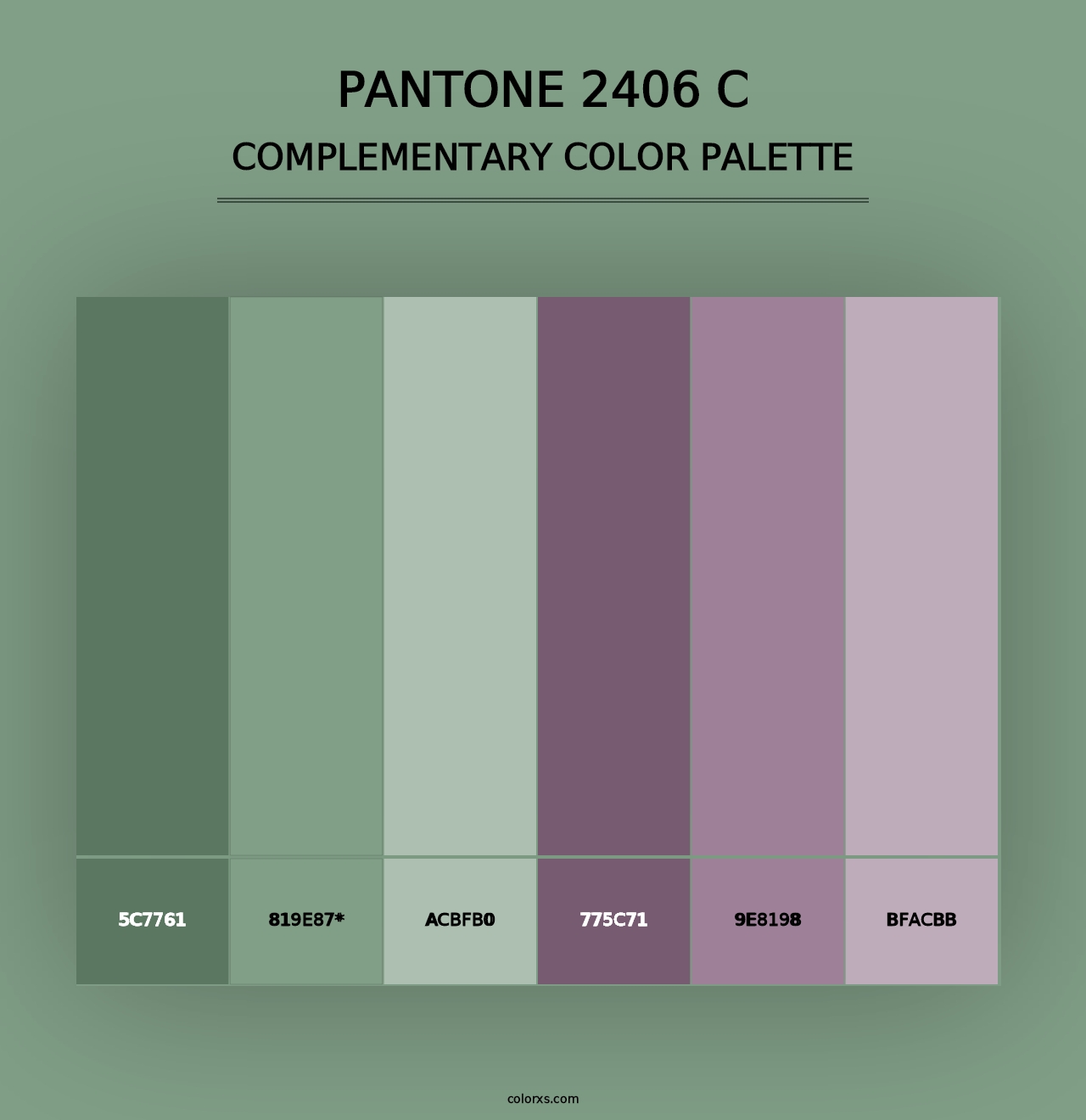 PANTONE 2406 C - Complementary Color Palette