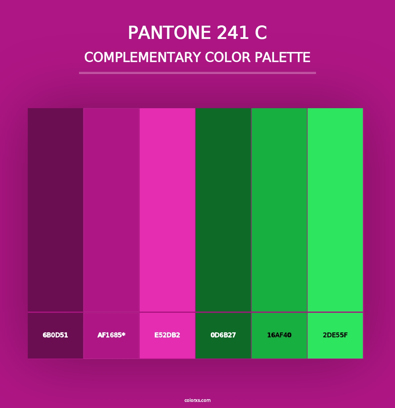 PANTONE 241 C - Complementary Color Palette