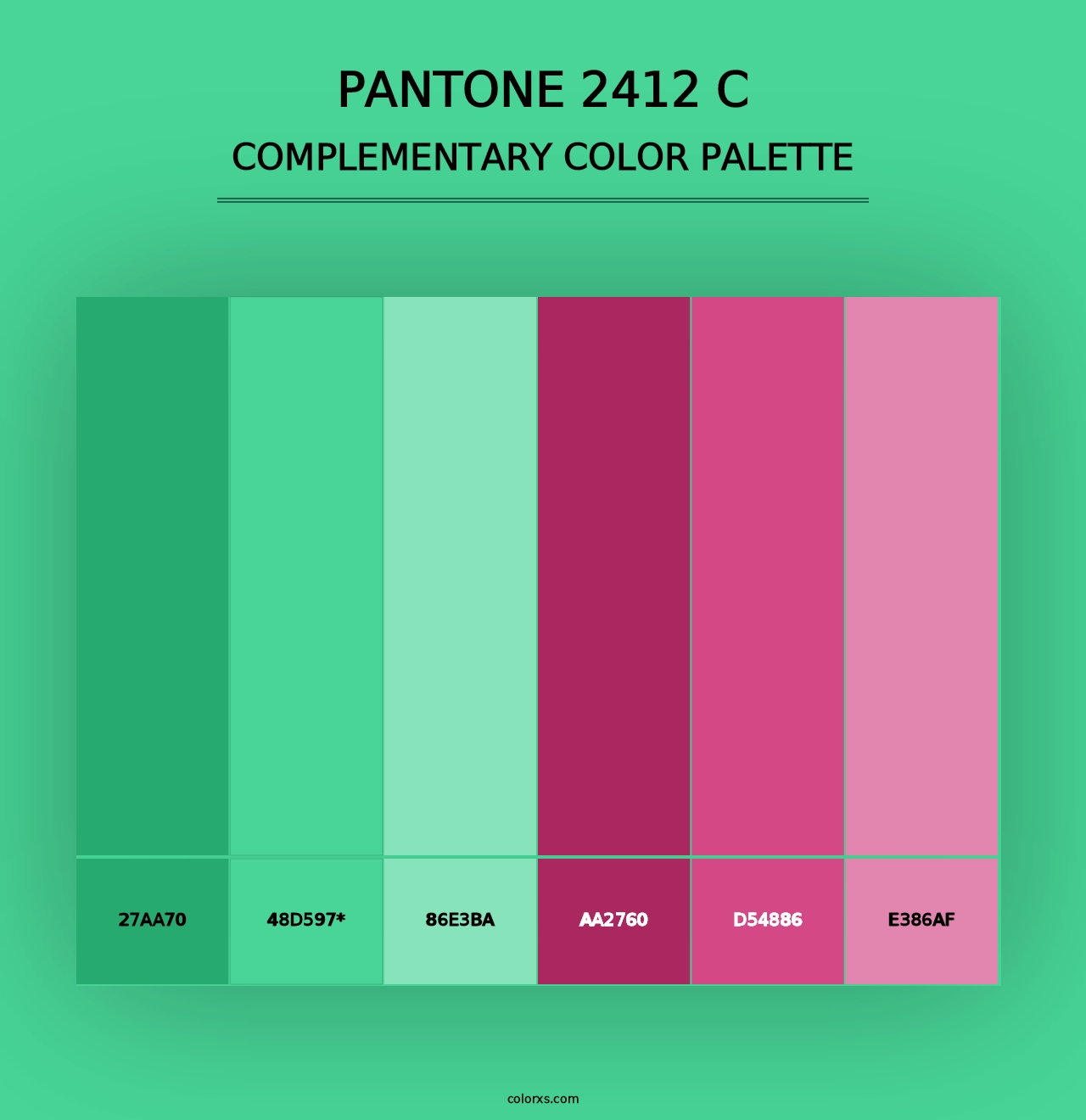 PANTONE 2412 C - Complementary Color Palette