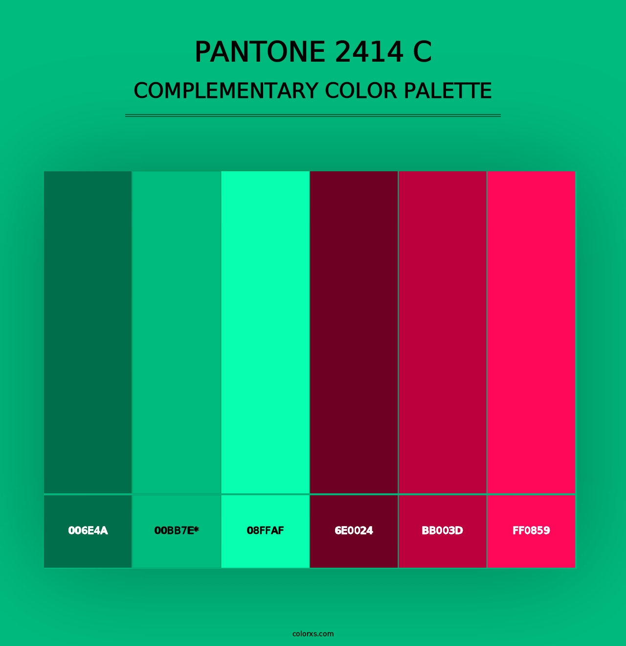 PANTONE 2414 C - Complementary Color Palette