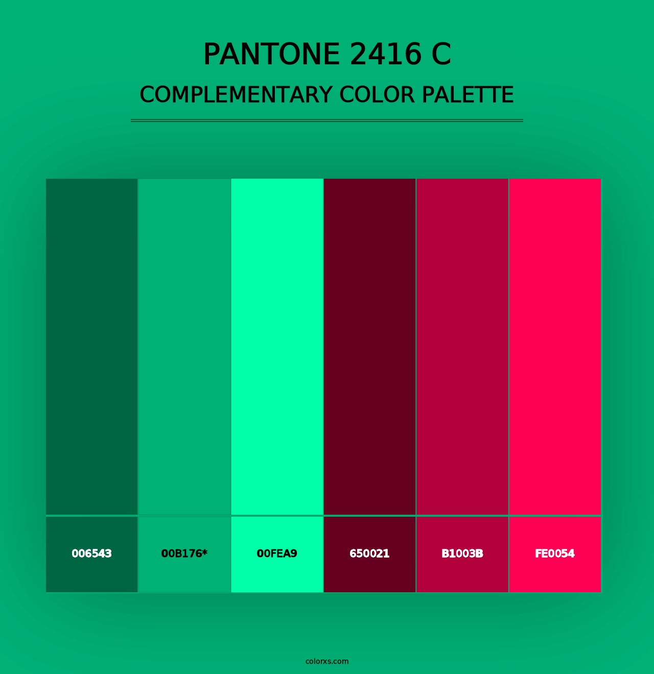 PANTONE 2416 C - Complementary Color Palette