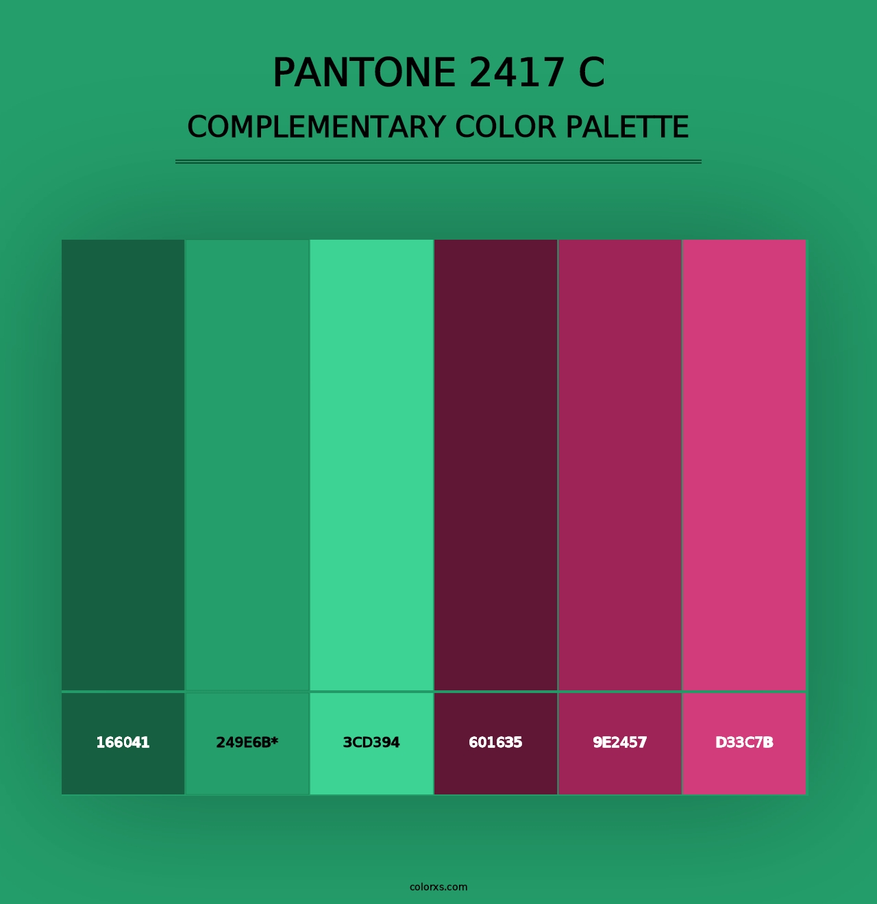 PANTONE 2417 C - Complementary Color Palette